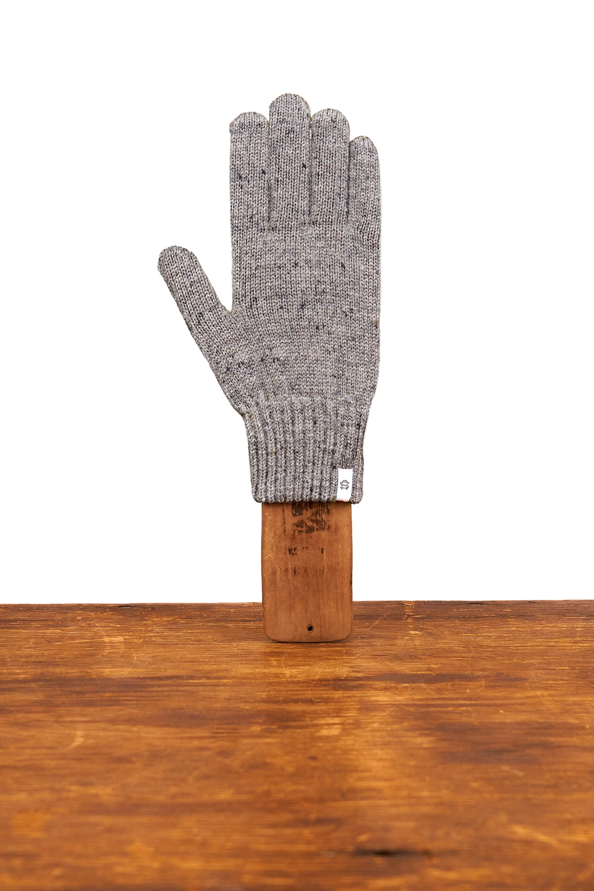 Grey Tweed Ragg Wool Full Glove