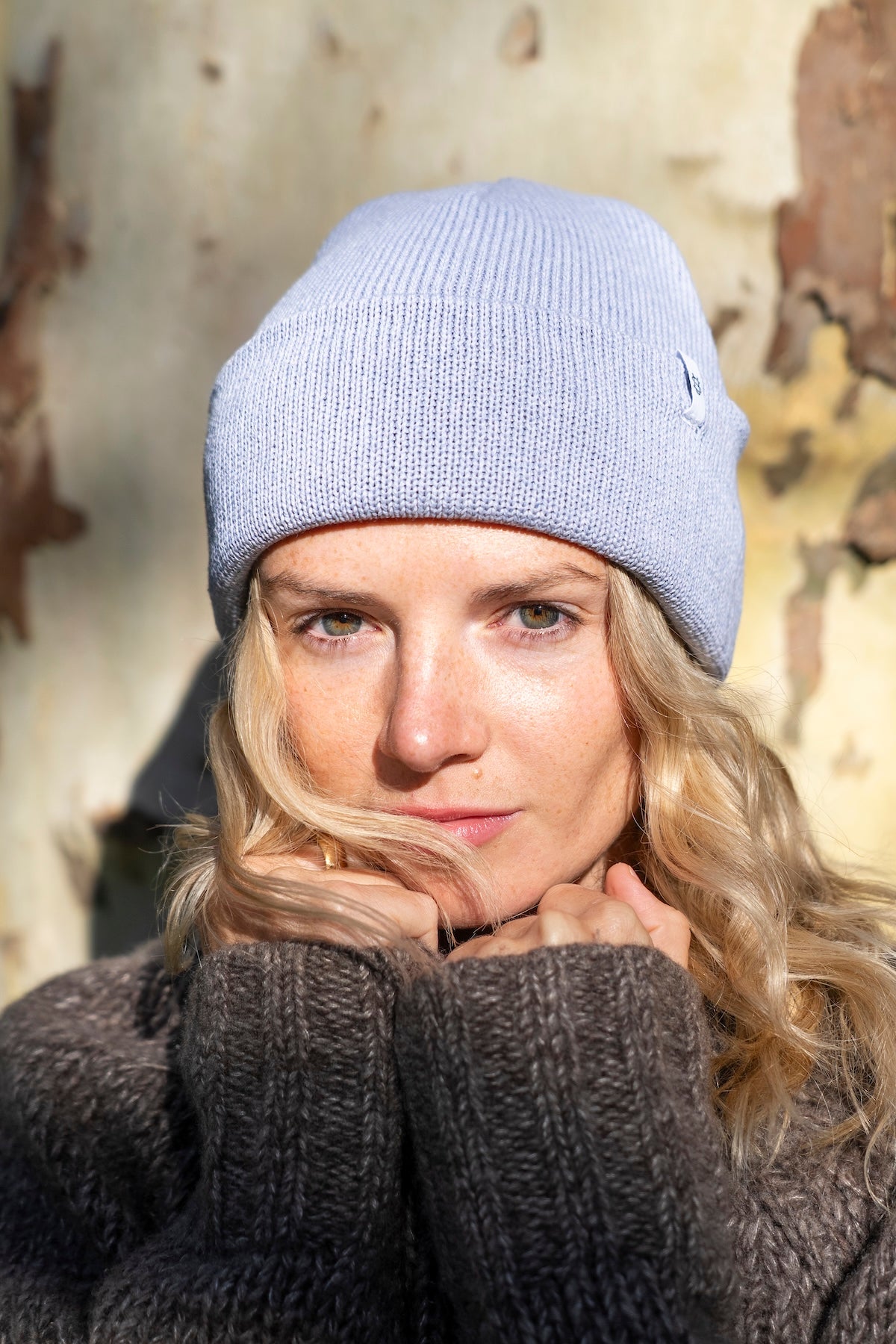 Munstead Lavender Easy Fit Upcycled Cotton Beanie - S/M and L/XL