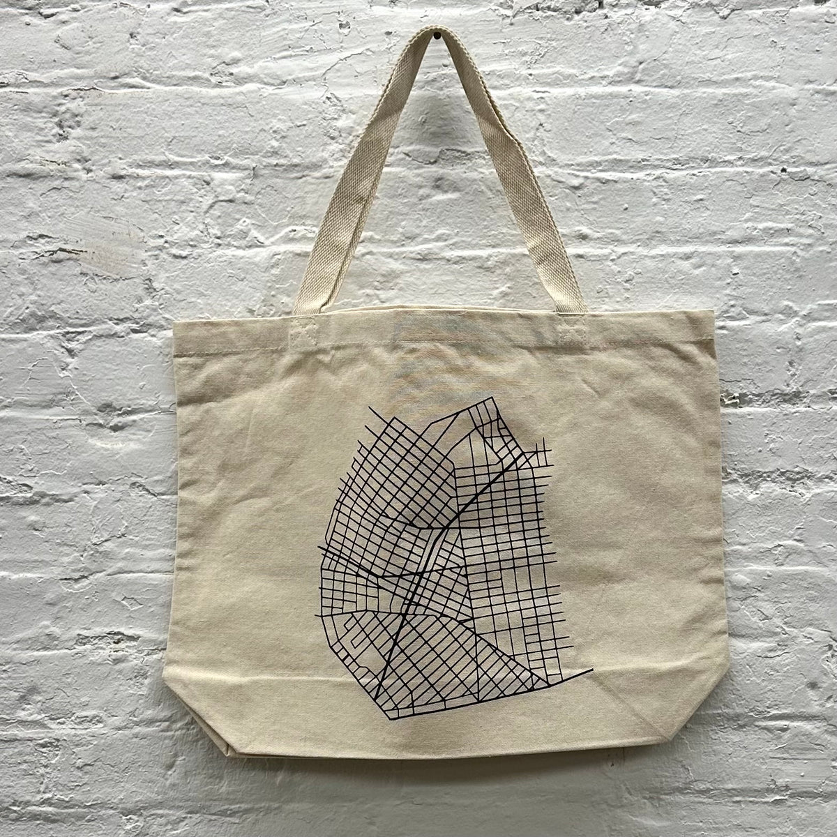 Large Tote Bag - WILLIAMSBURG MAP