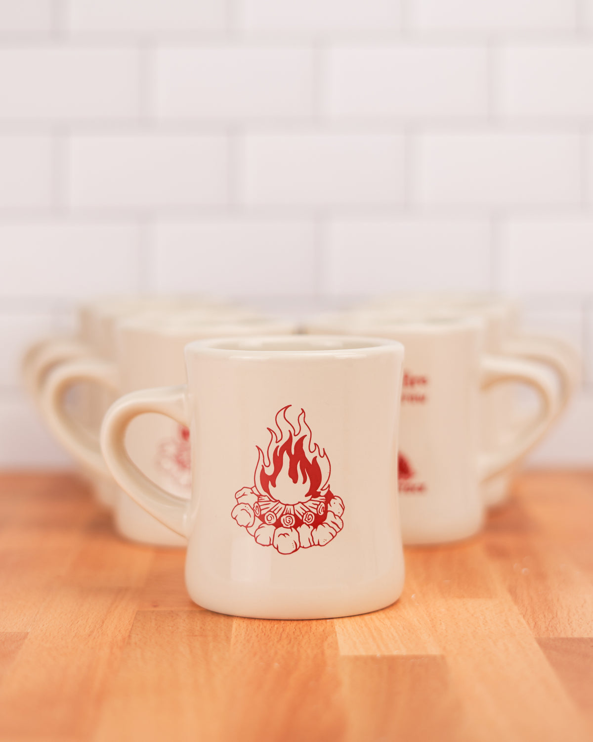 Upstate Stock x Created.co 12oz Classic Diner Mug - The Campfire Crew