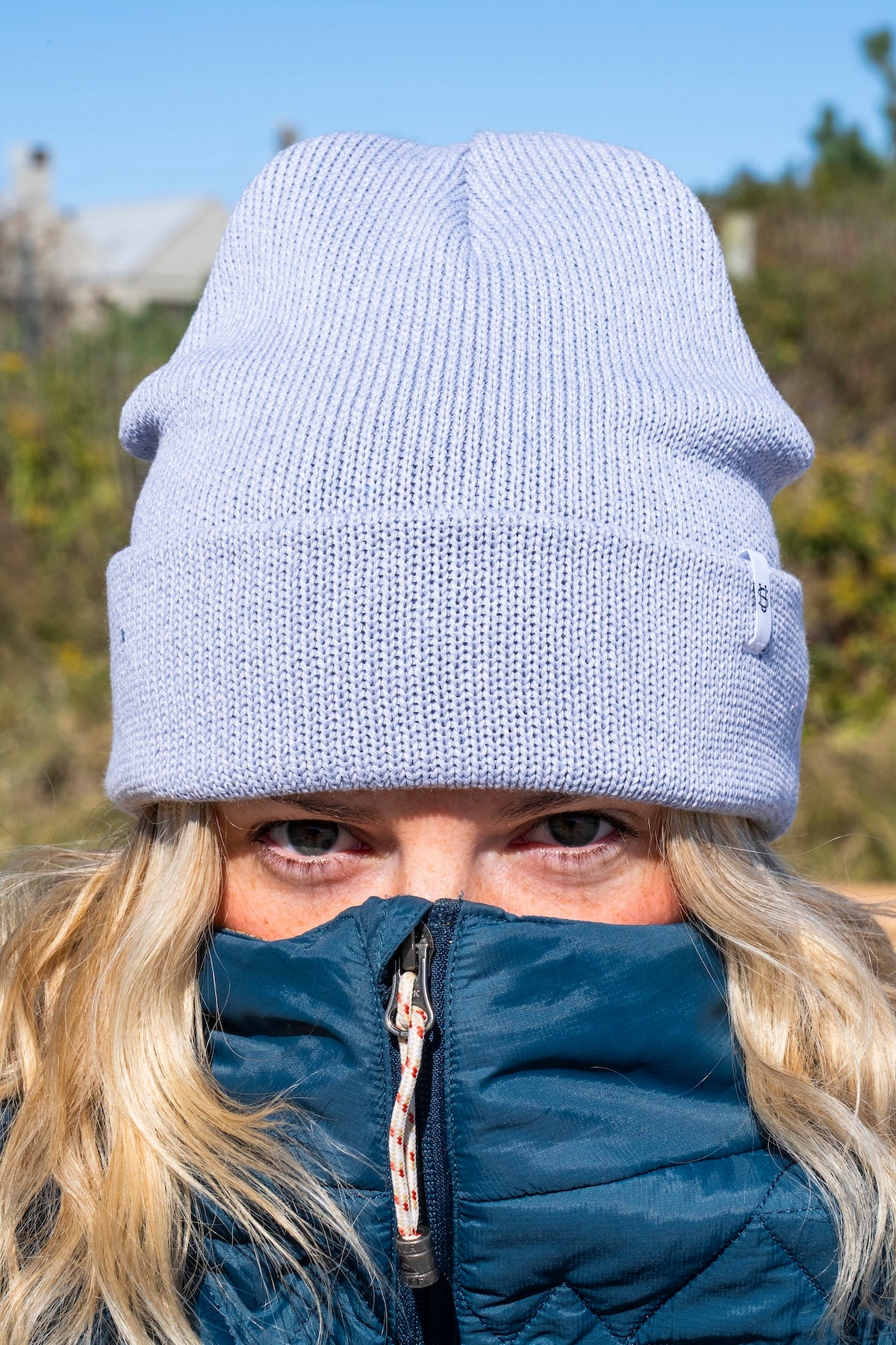 Pomegranate Easy Fit Upcycled Cotton Beanie - S/M and L/XL