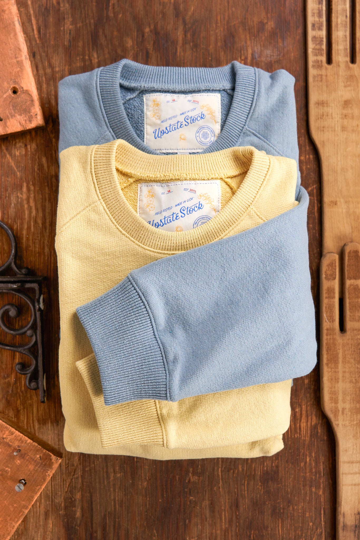 Amagansett Beach Upcycled Terry Cotton Sweater - Sky Blue Aster