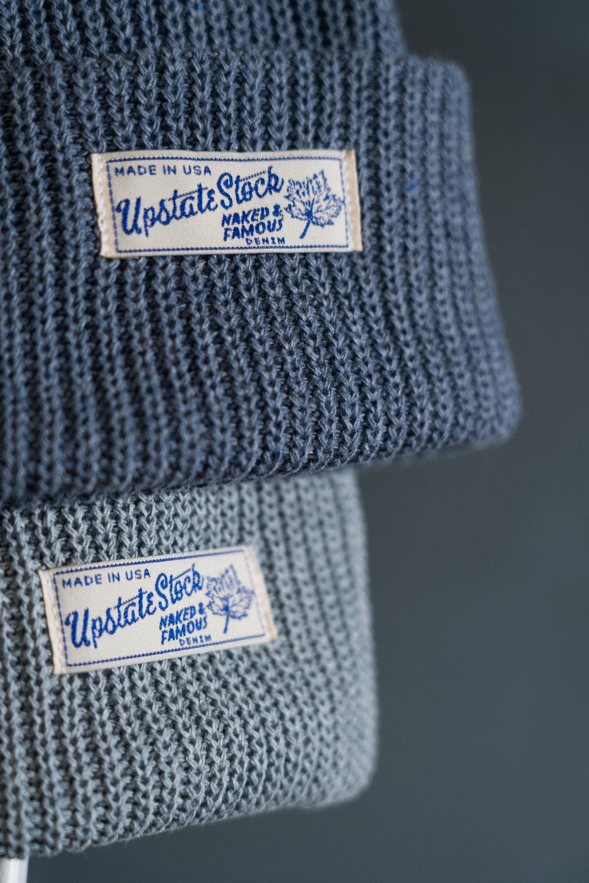 Naked and Famous X Upstate Stock Recycled Denim Watchcap - STONE WASH