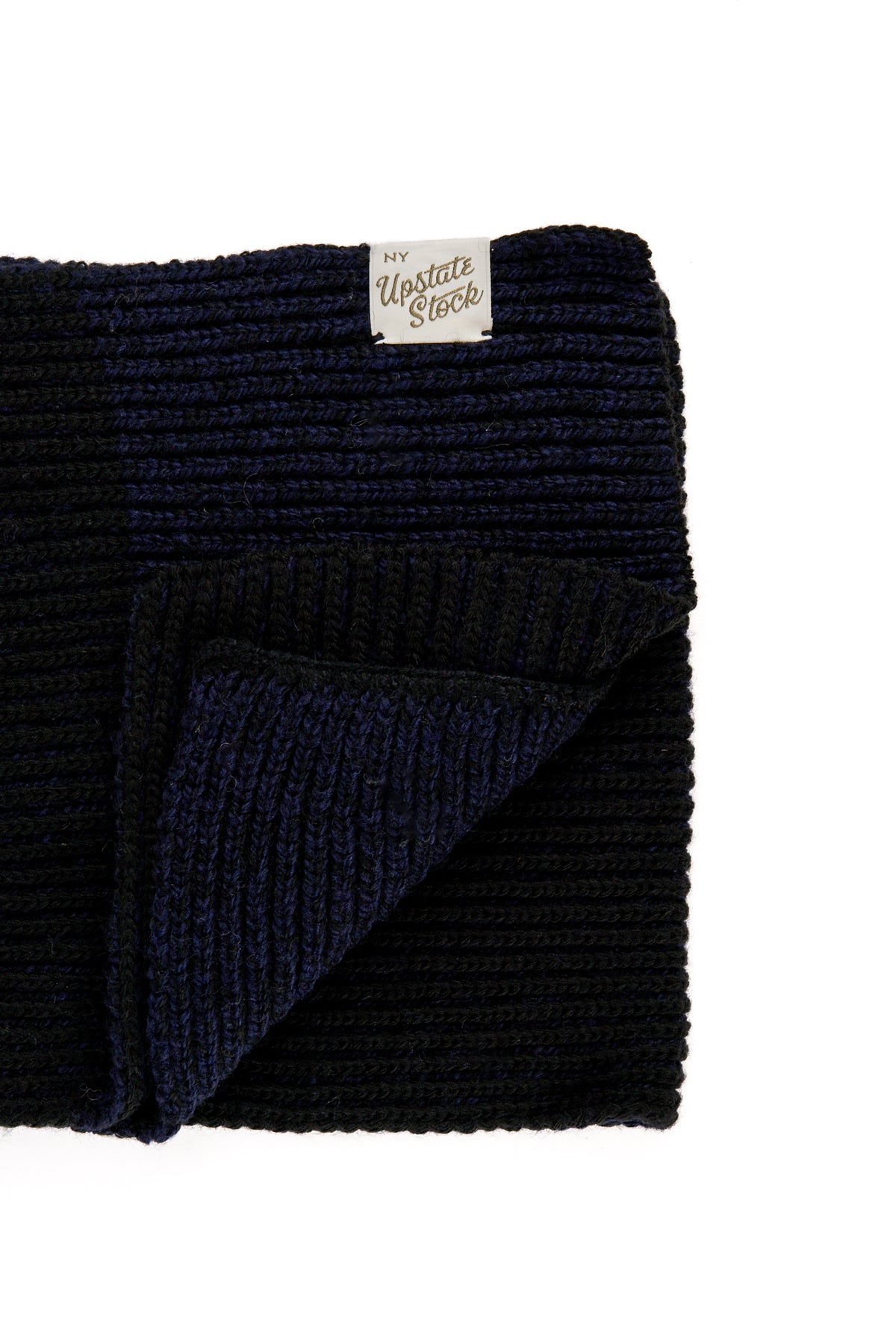 Navy Melange Ragg Wool Scarf