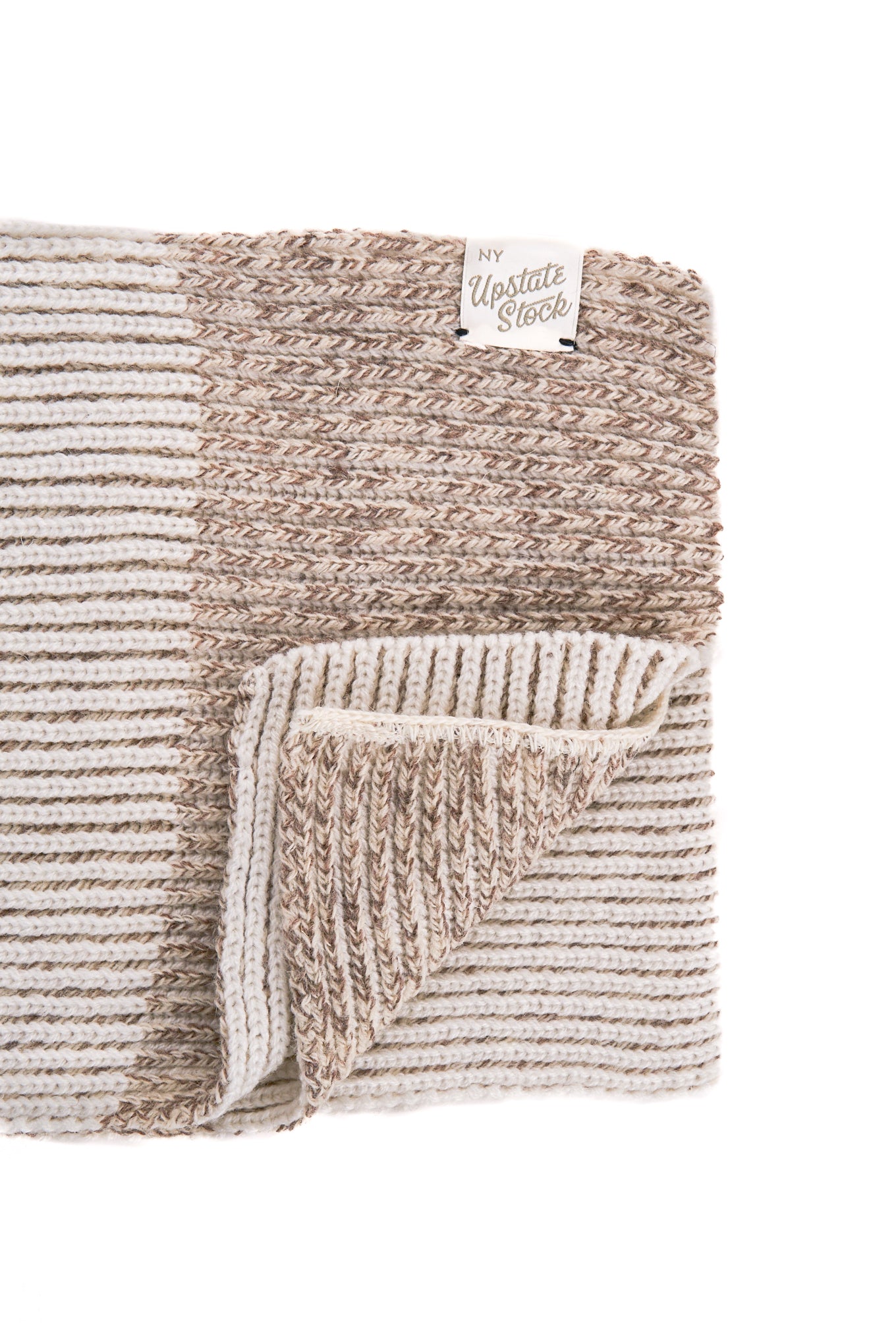 Oatmeal Melange Ragg Wool Scarf