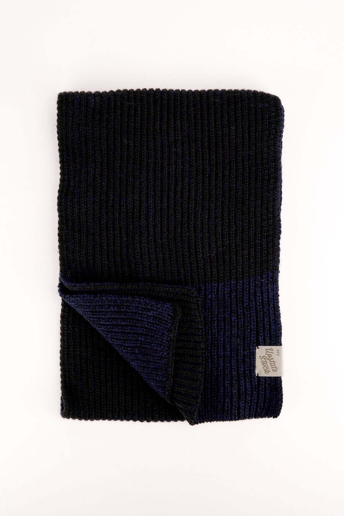 Navy Melange Ragg Wool Scarf