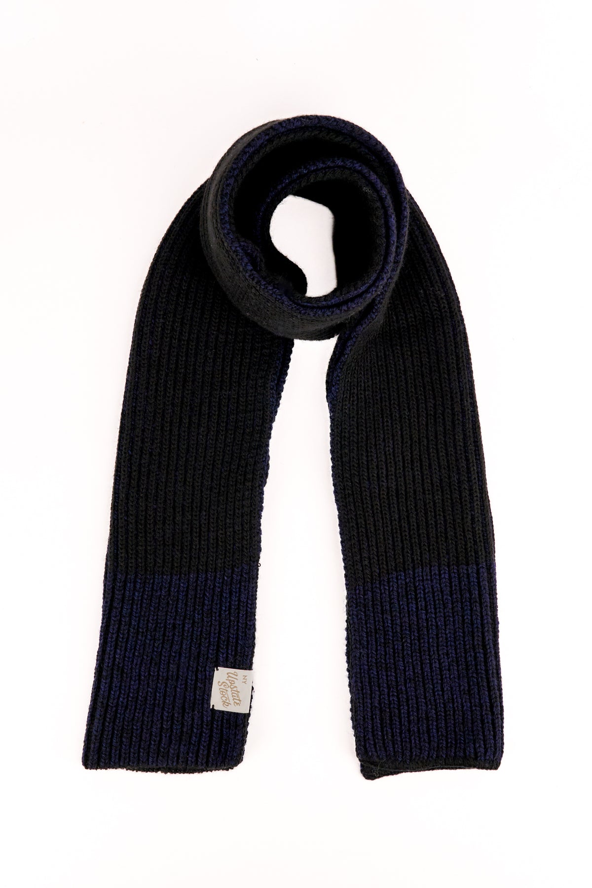 Navy Melange Ragg Wool Scarf