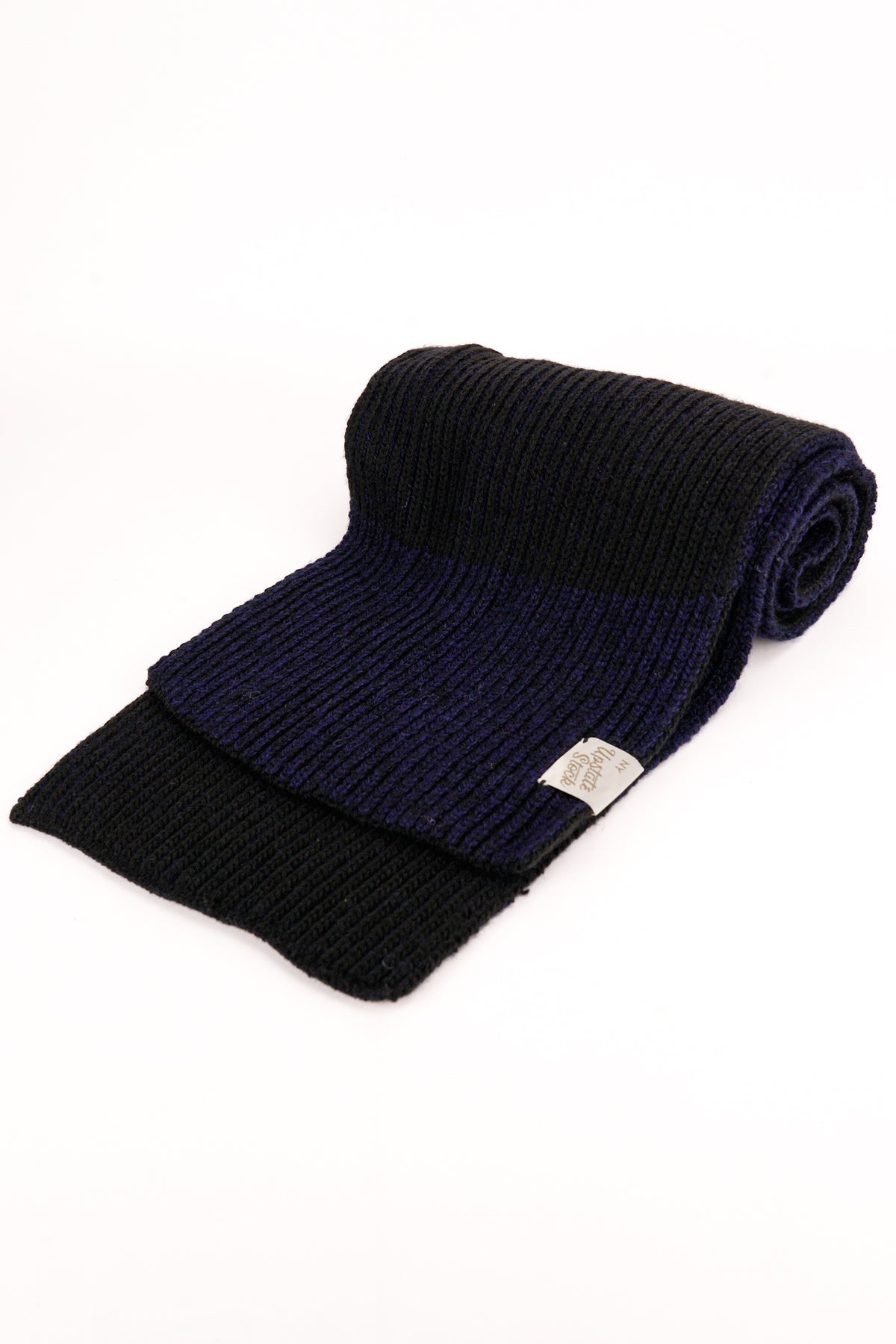 Navy Melange Ragg Wool Scarf