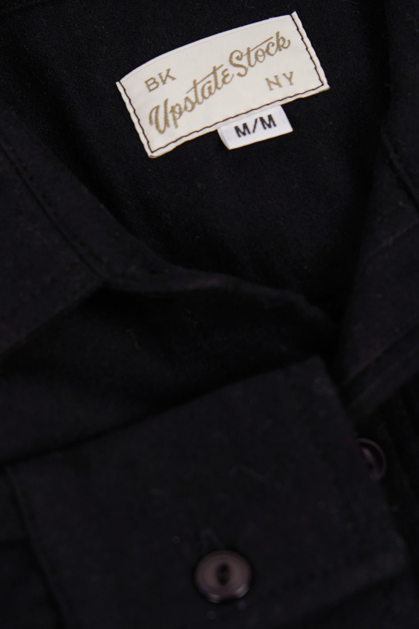 Cotton Flannel Button Down - Black