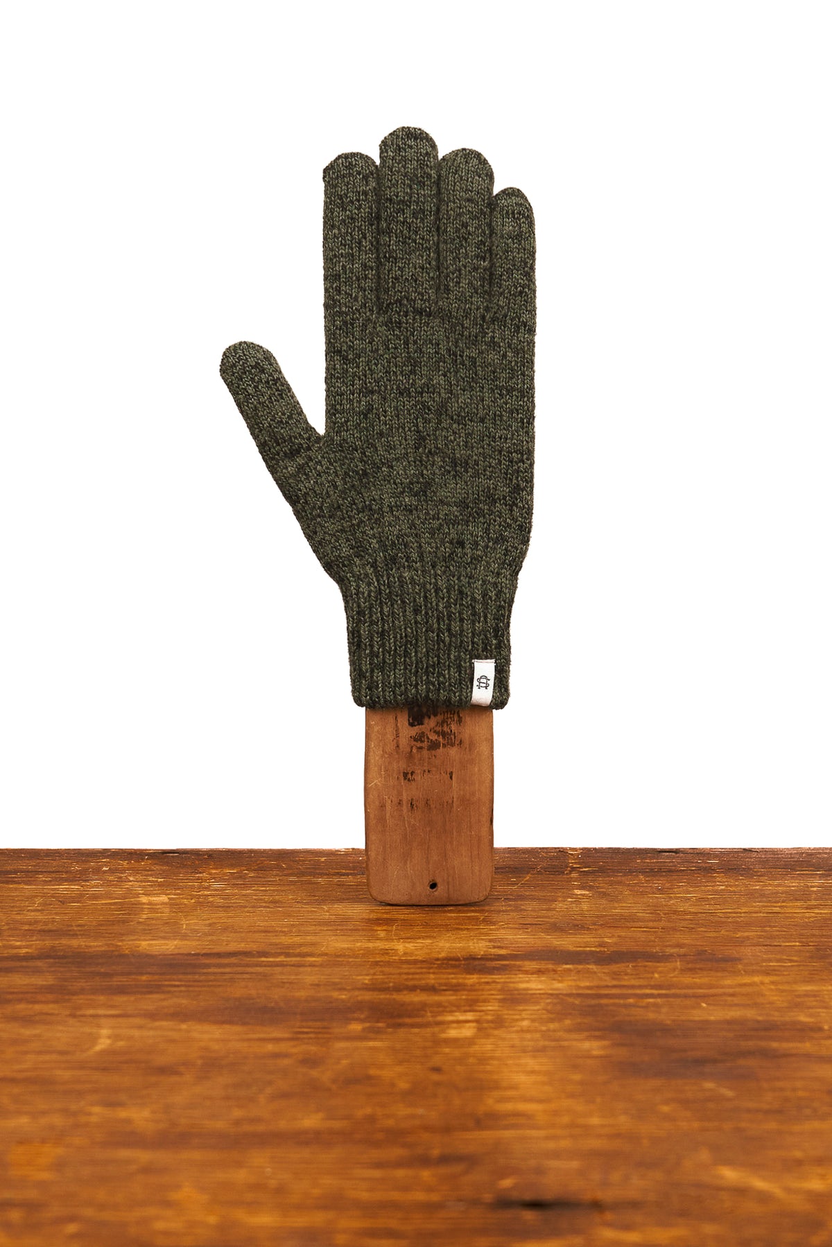 Dark Melange Ragg Wool Full Glove