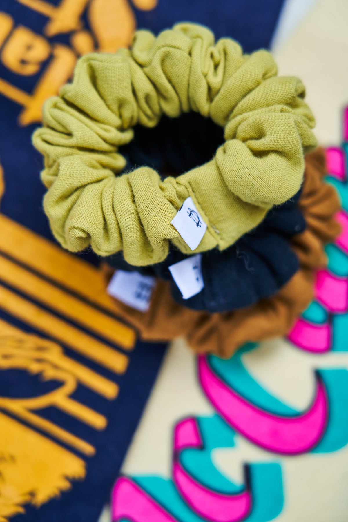 Japanese Cotton Flannel Scrunchies - Made in NY