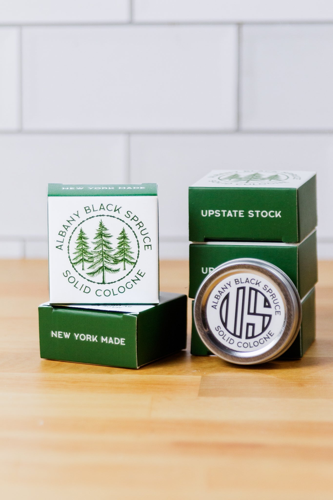 Albany Black Spruce Solid Cologne Pocket Refresher
