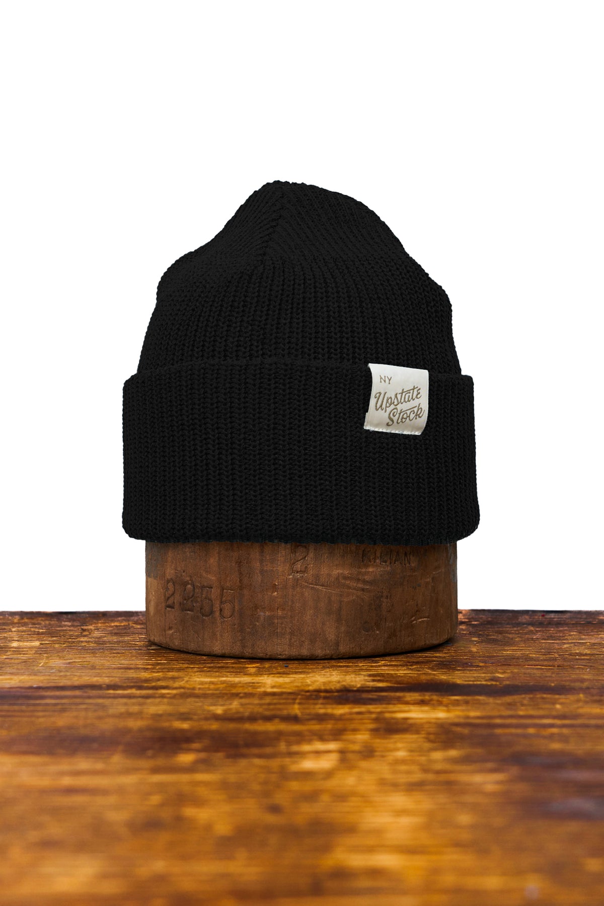 Black Upcycled Cotton Watchcap