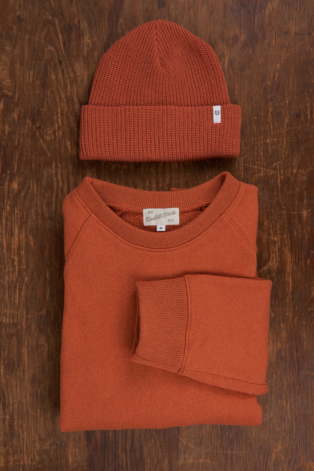 Amagansett Beach Upcycled Terry Cotton Sweater - Spice