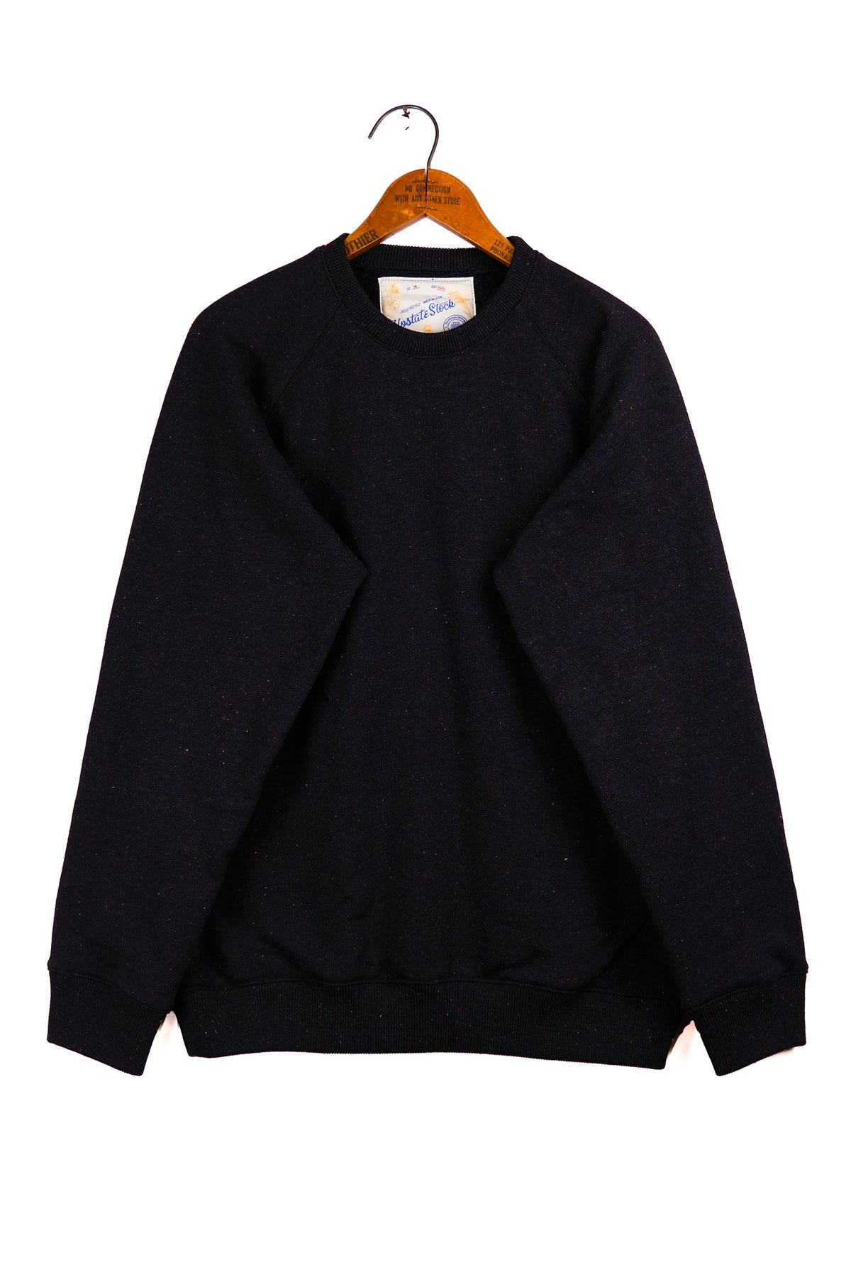 Amagansett Beach Upcycled Terry Super Fine Cotton Sweater - Blackout