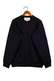 Amagansett Beach Upcycled Terry Super Fine Cotton Sweater - Blackout