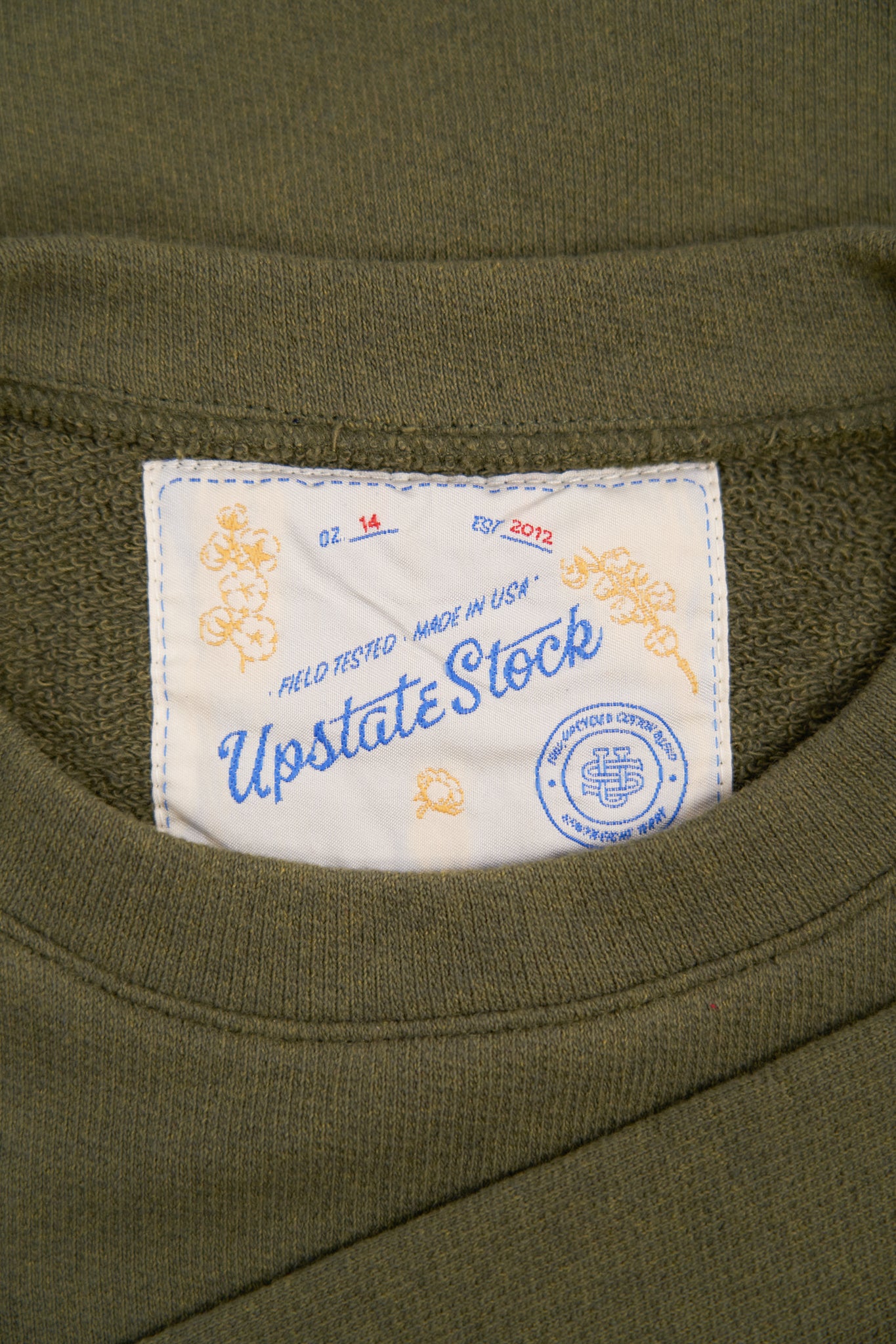 The Cragsmoor Upcycled Cotton Lightweight Terry Sweater - Thicket Green