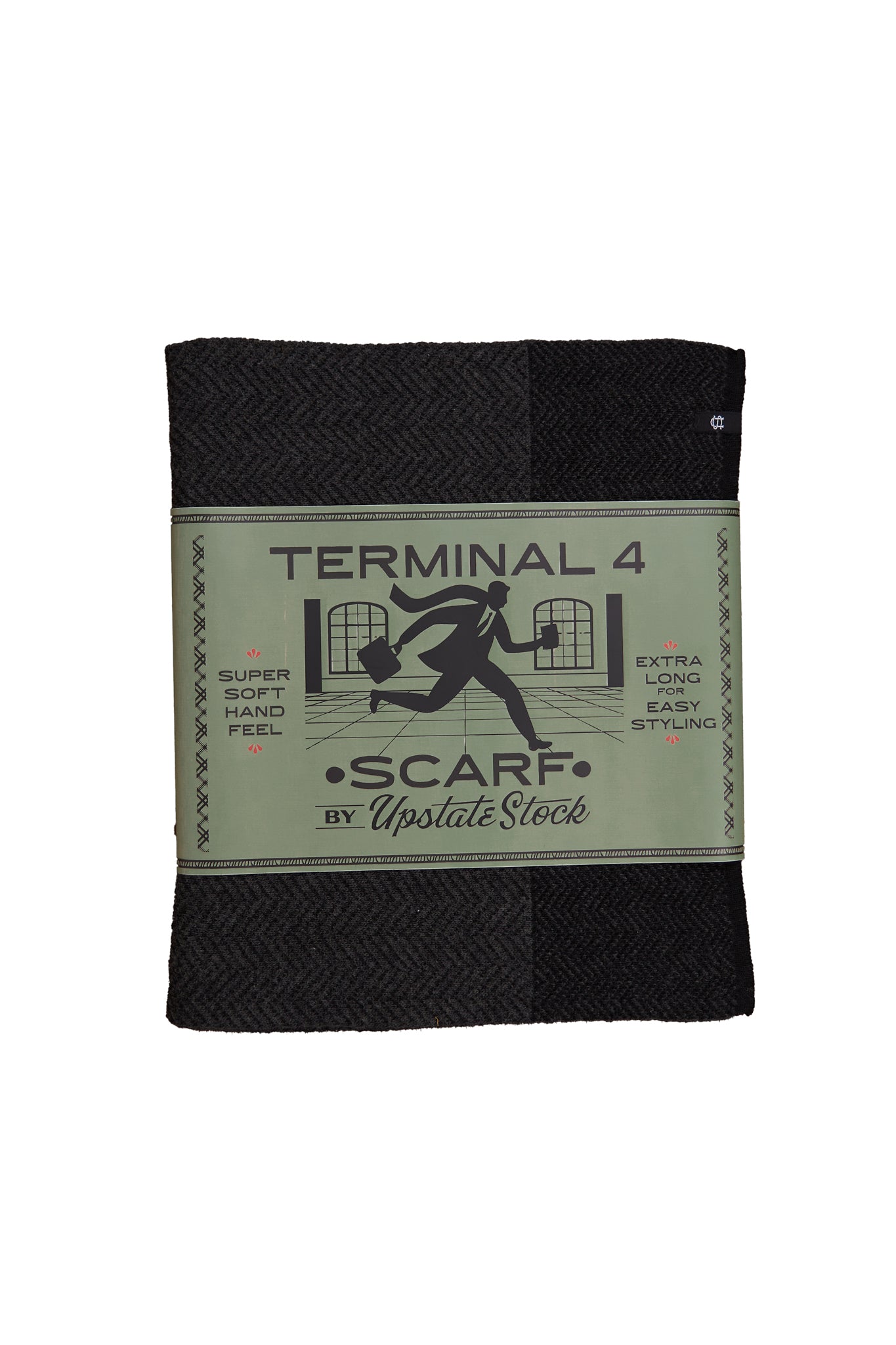 NEW Black Merino Wool and Recycled PET - Terminal 4 Scarf