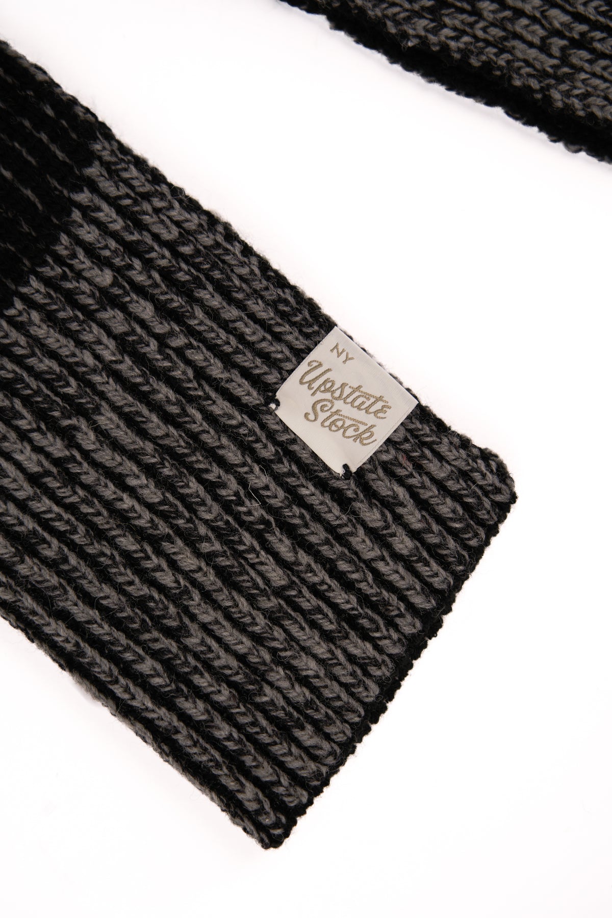 Charcoal Melange Ragg Wool Scarf