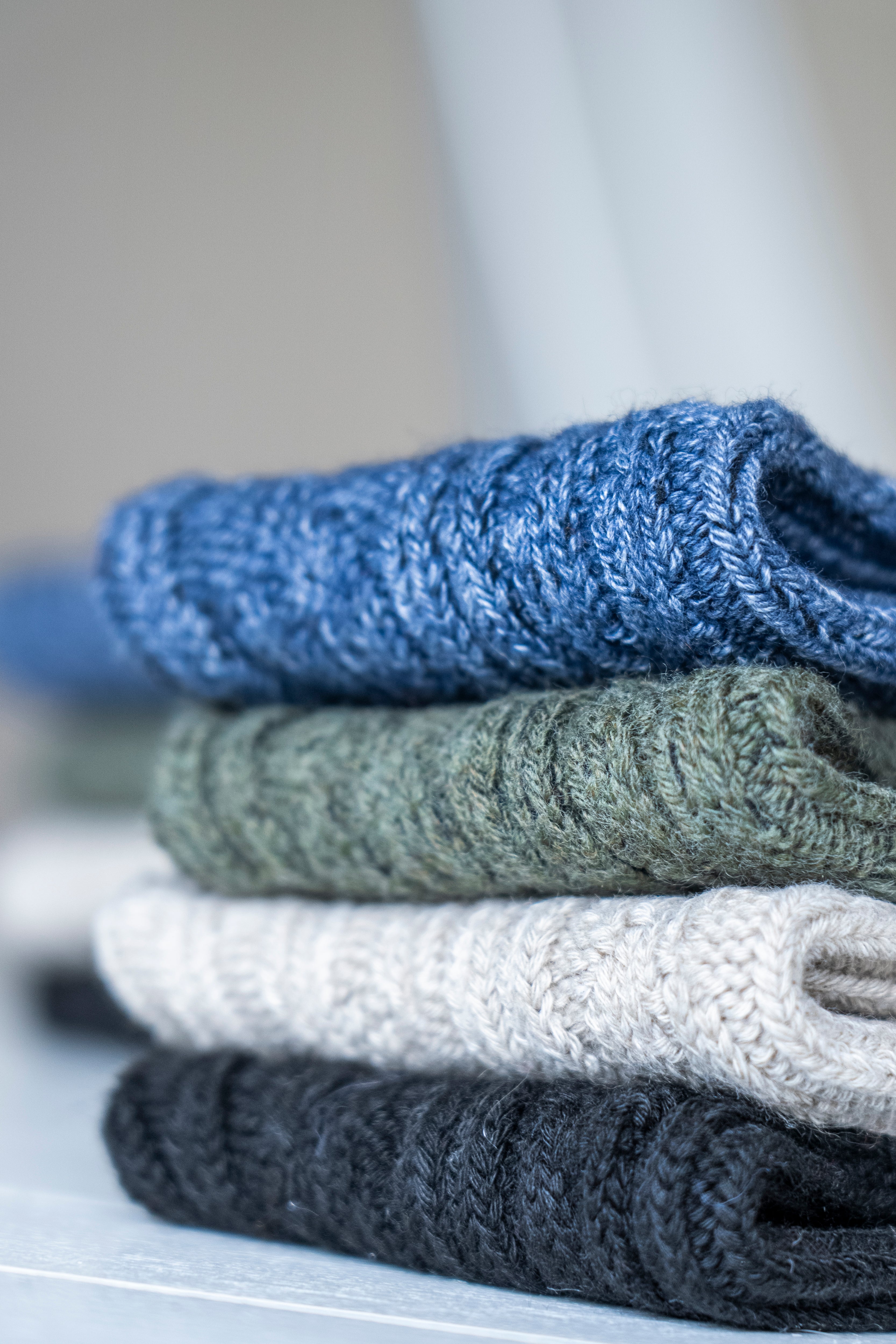 The Merino Fancy Sock - BLUE JEAN
