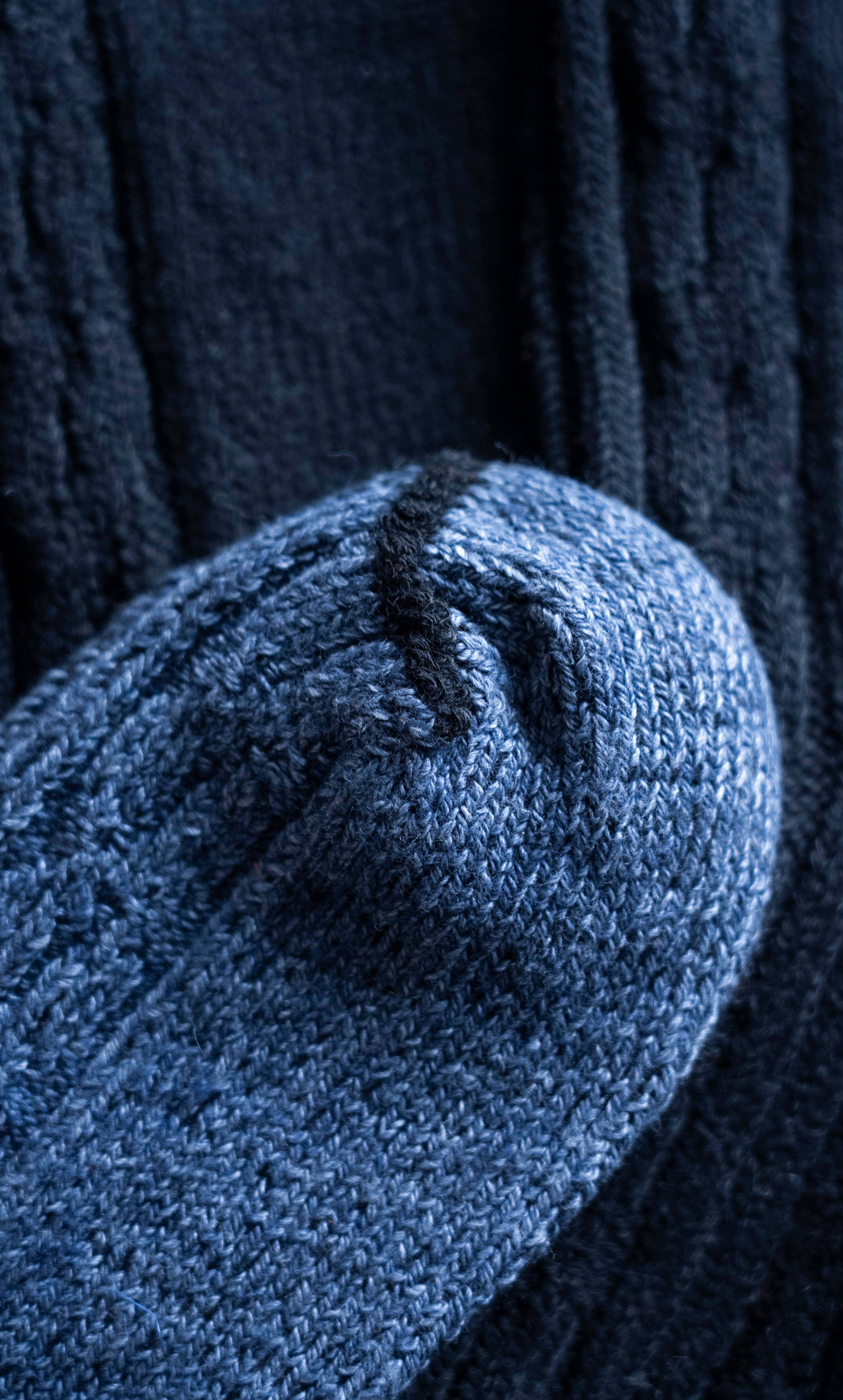 The Merino Fancy Sock - BLUE JEAN