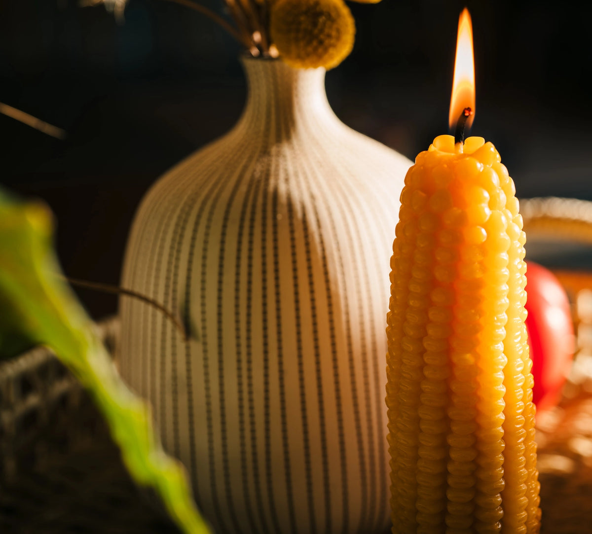 Sunbeam Beeswax Candles - Beeswax Corn Cob