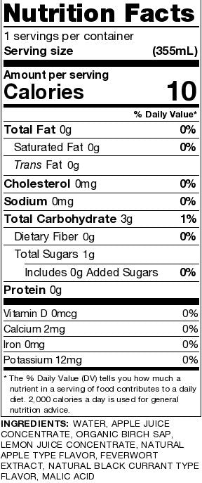 Blackcurrant & Thoroughwort Birch Sap Seltzer