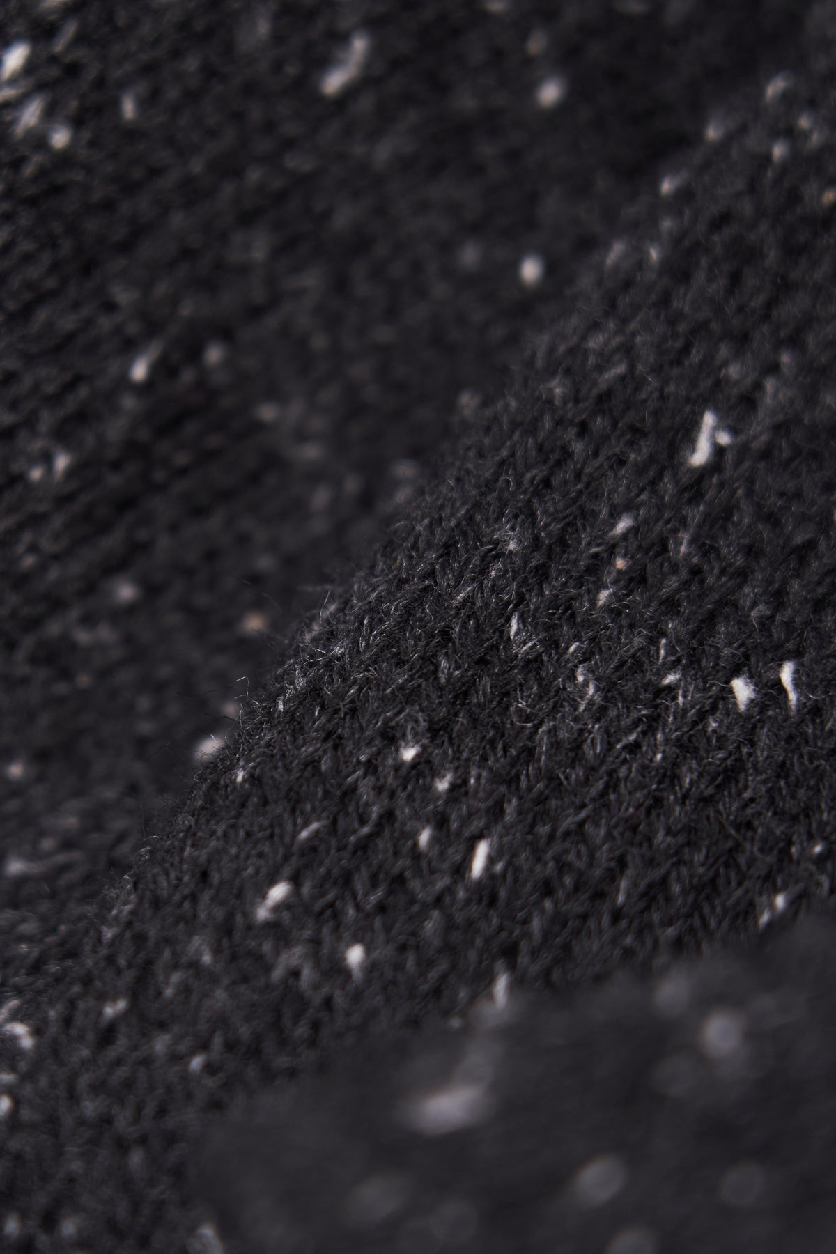 Black Tweed Ragg Wool Beanie