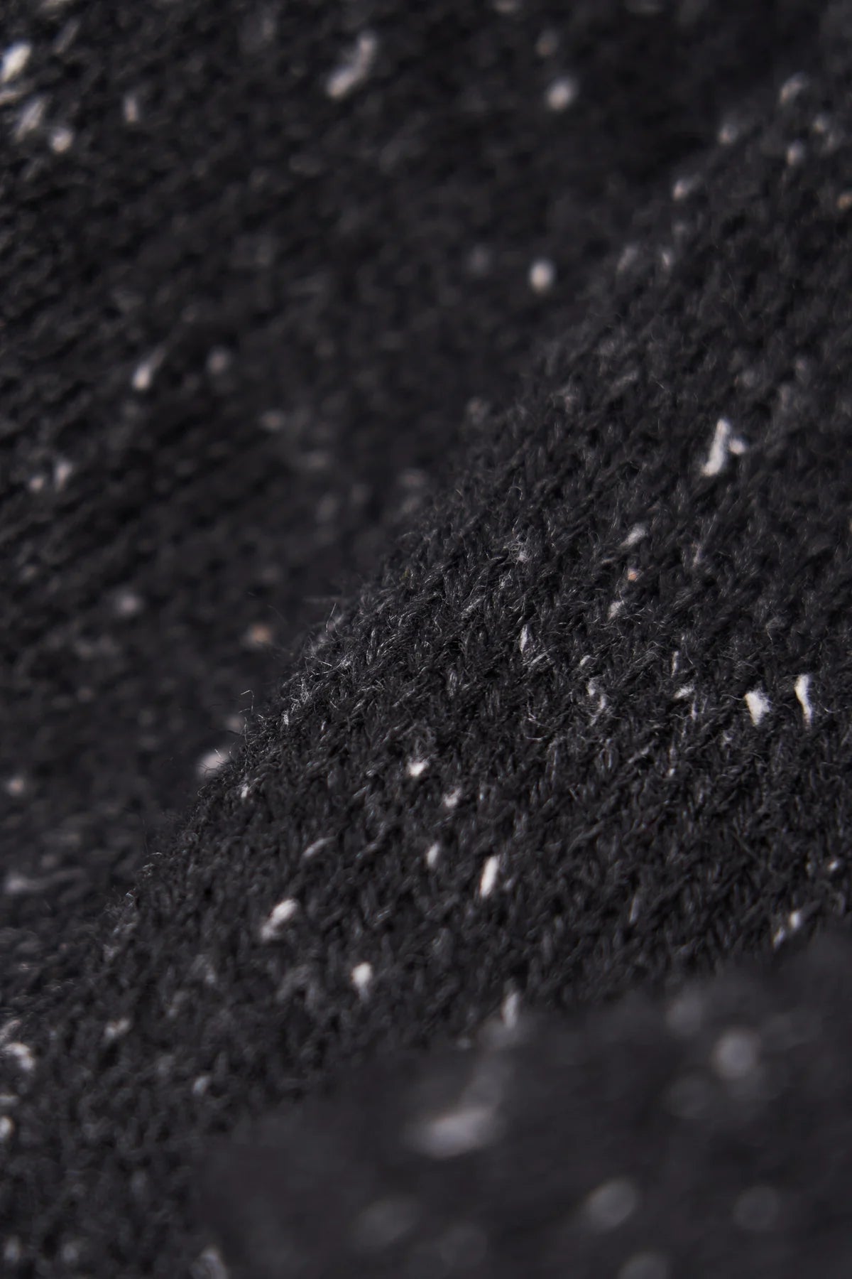 Black Tweed Fingerless Glove with Black Deerskin Palm