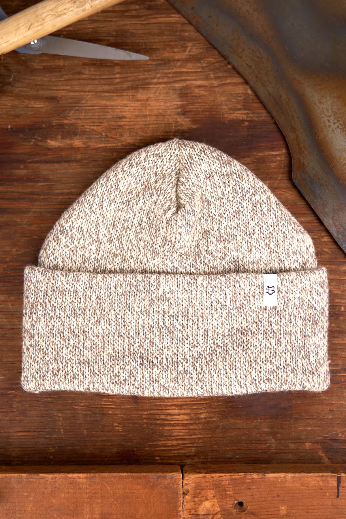 Oatmeal Melange Ragg Wool Beanie