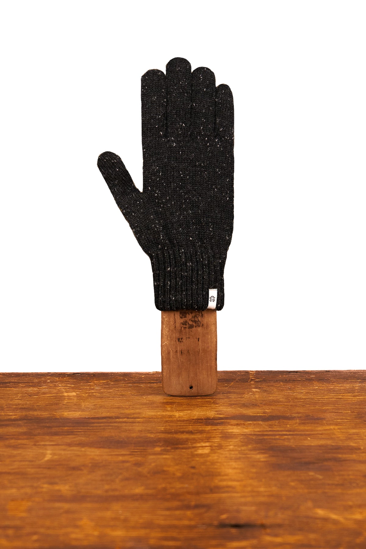Black Tweed Ragg Wool Full Glove