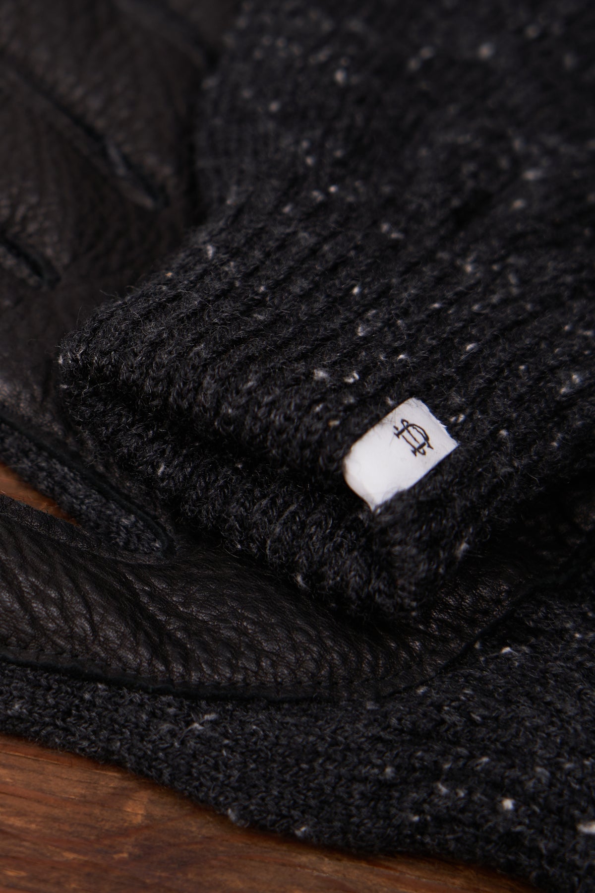 Black Tweed with Black Deerskin Full Glove
