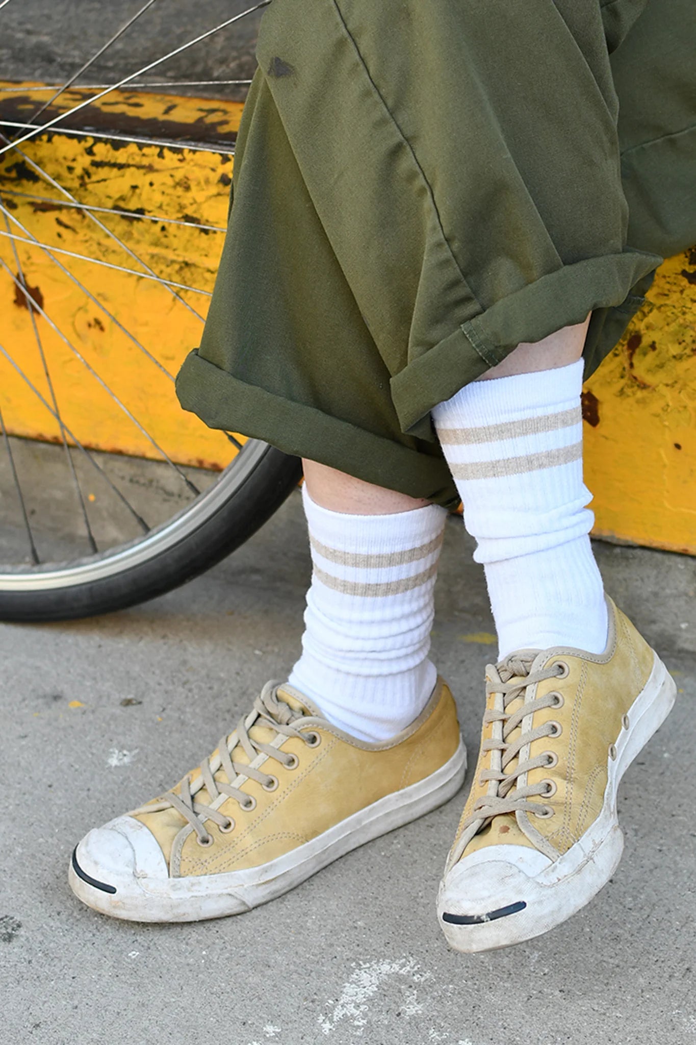 The McCarren Tube Sock - Linen Stripe