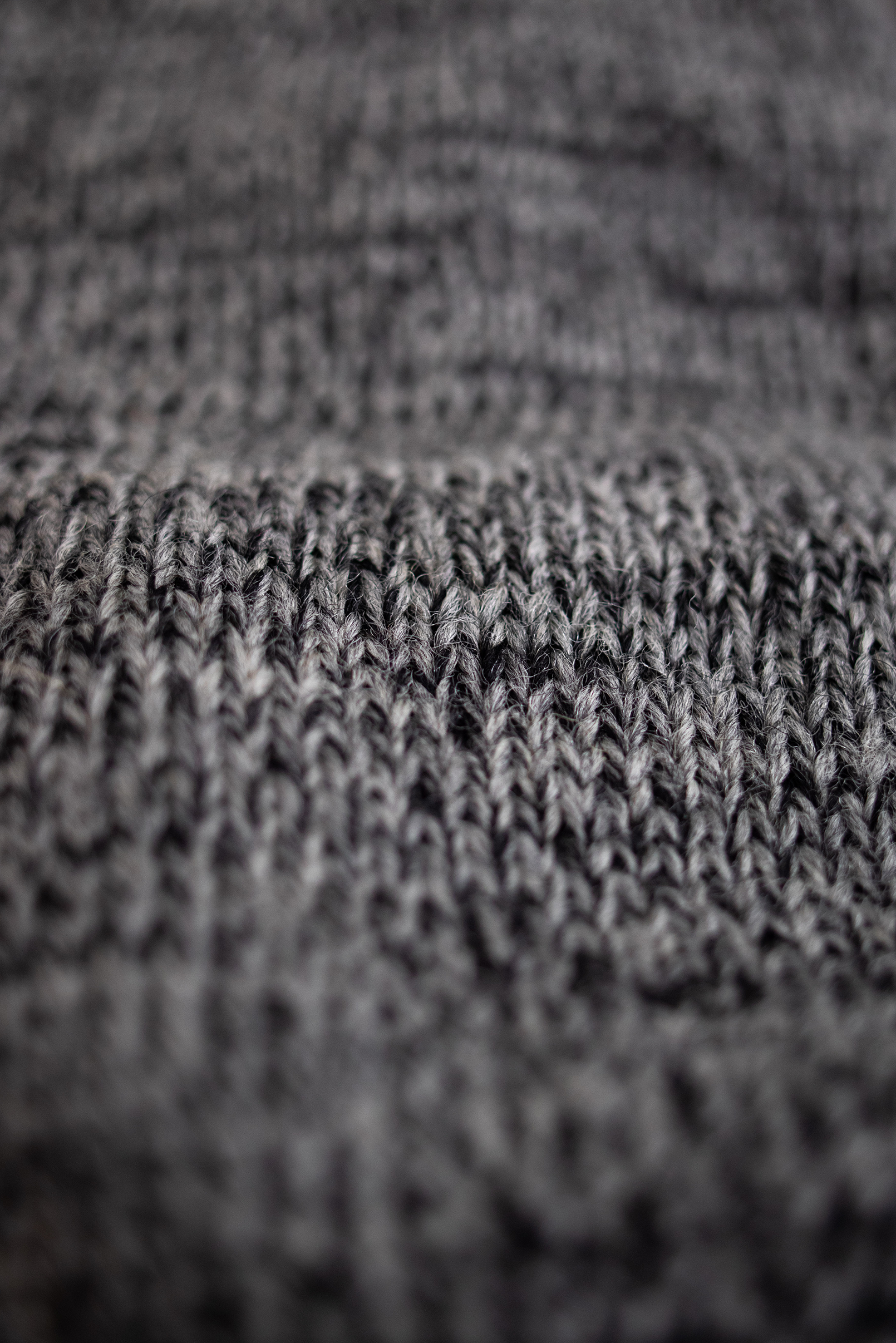 Charcoal Melange Fingerless Ragg Wool Gloves