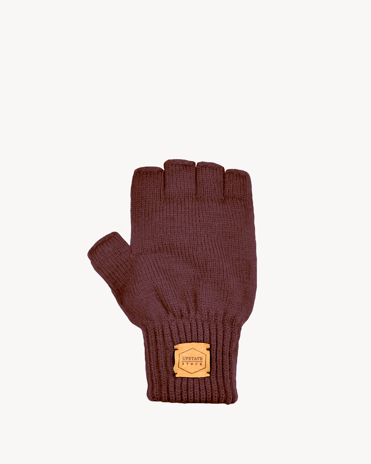 Crimson Super Fine Merino Wool Fingerless Glove