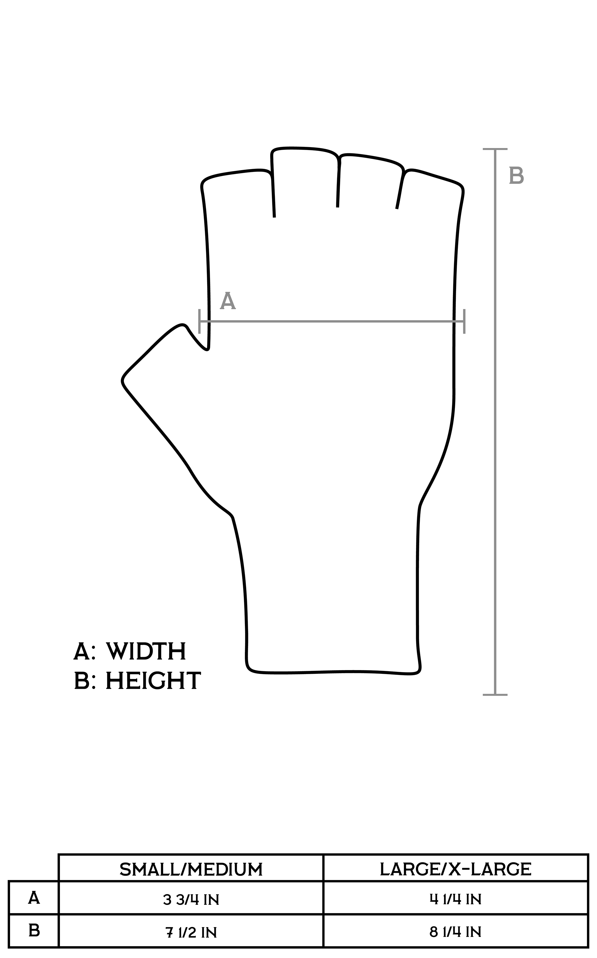 Denim Melange Fingerless Glove with Black Deerskin Palm