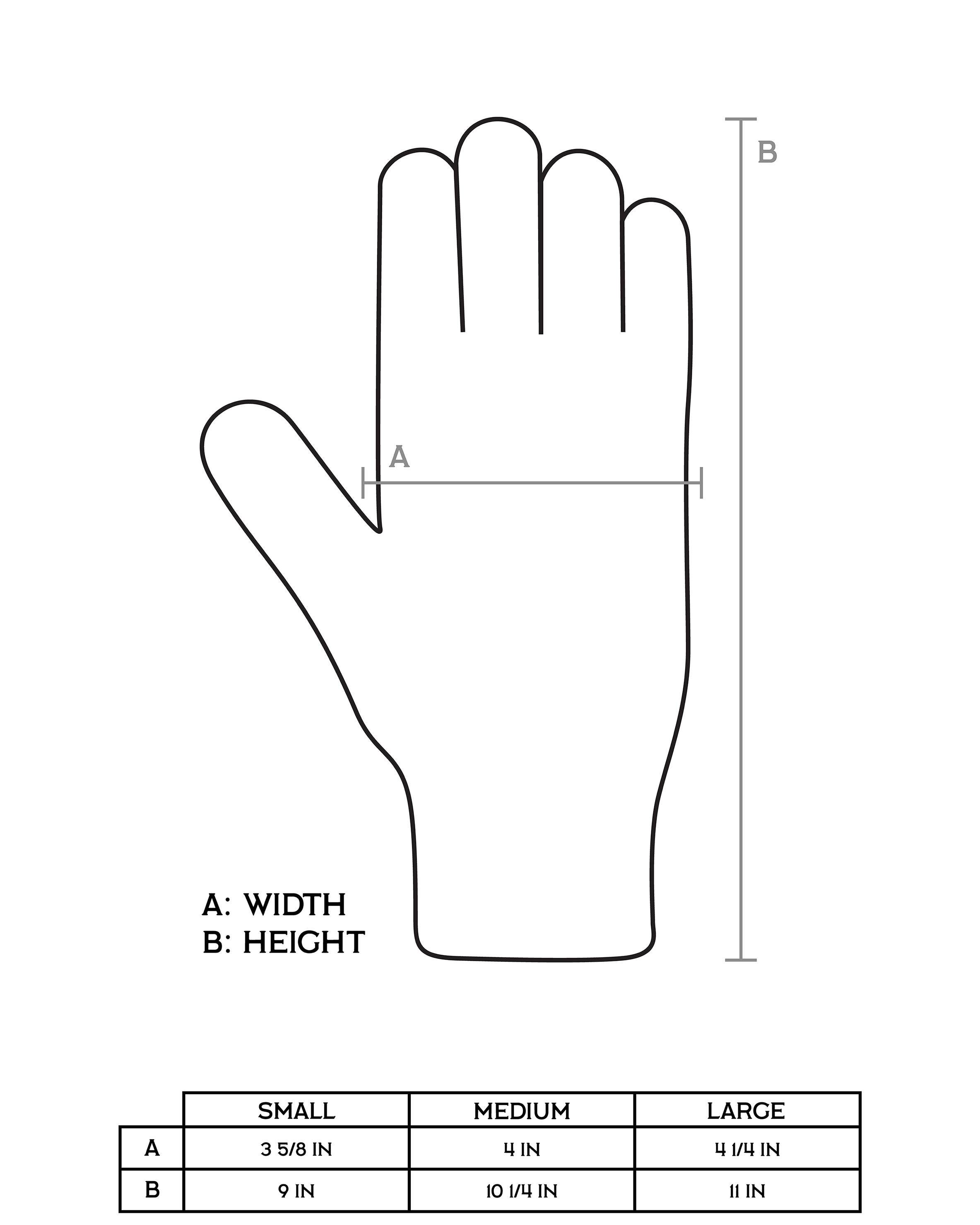 Denim Melange with Natural Deerskin Full Glove