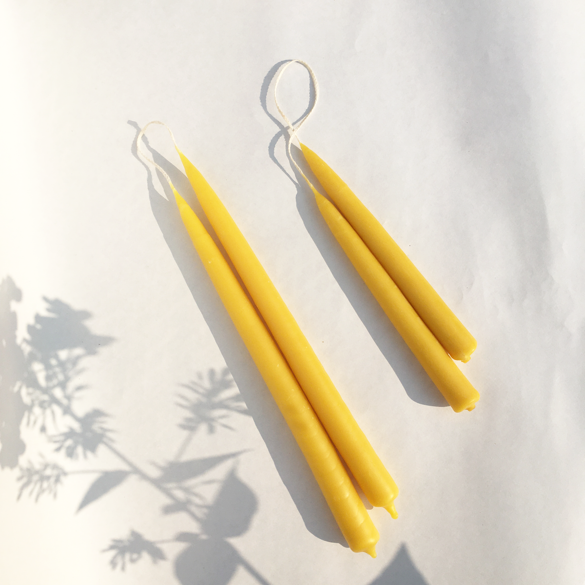 Hand Dipped Beeswax Tapers - Small