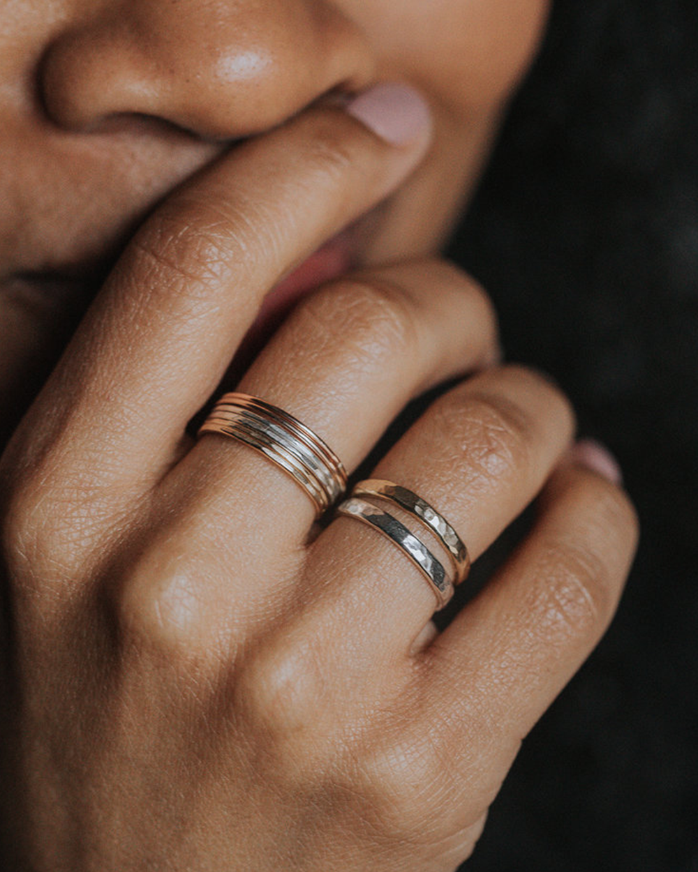 Hammered Sterling Silver Ring