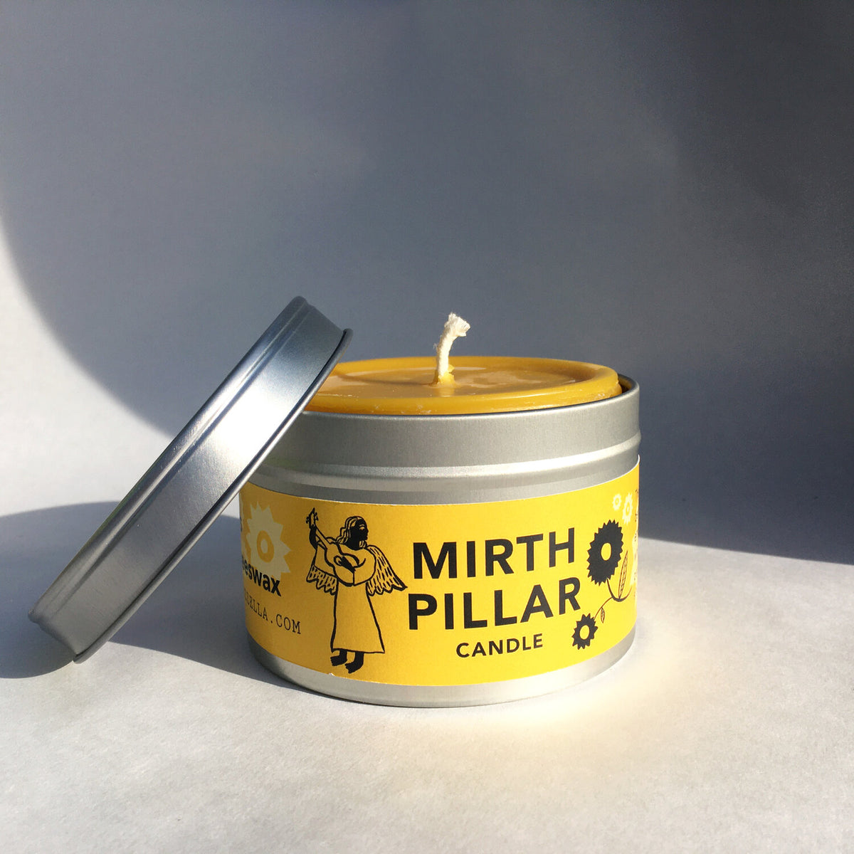 Mirth Pillar Beeswax Candle