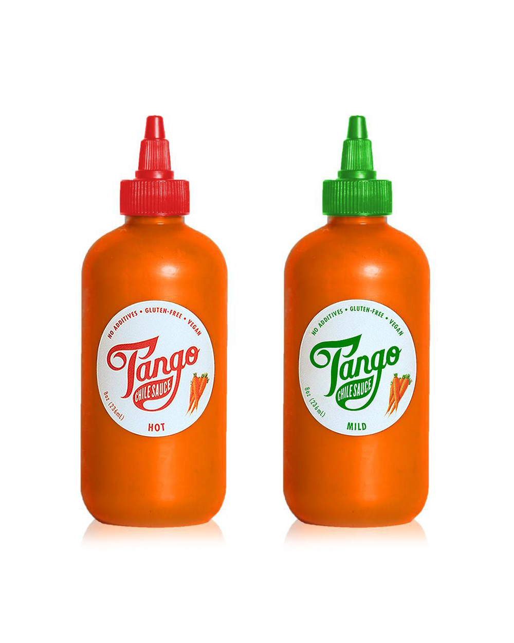 Hot and Mild Carrot Hot Sauce Two Pack